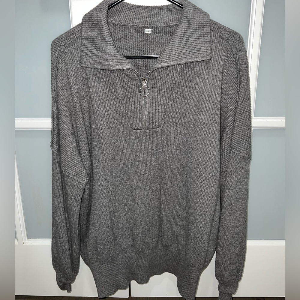 Knit grey sweater